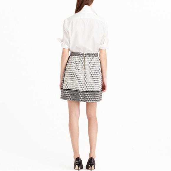 J. Crew Textured Block Print Skirt Size 8 - Picture 4 of 8